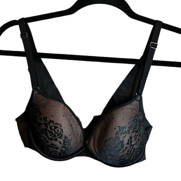 5 for $25🔥34B Secret Treasures Black & Tan Lace Bra - Picture 1 of 4
